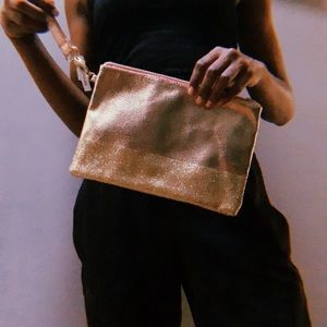 Cosmetic bag rose gold